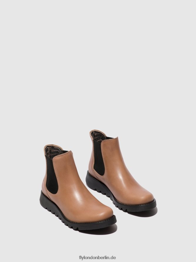 Frauen Fly London Salv Rose (schwarzes Gummiband) Chelsea-Stiefeletten DP8RD8117