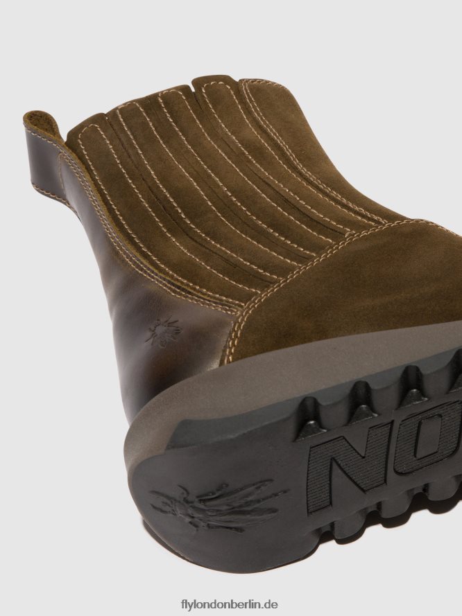 Frauen Fly London Schlamm/Olive Stiefeletten mit Reißverschluss suzy899 DP8RD836