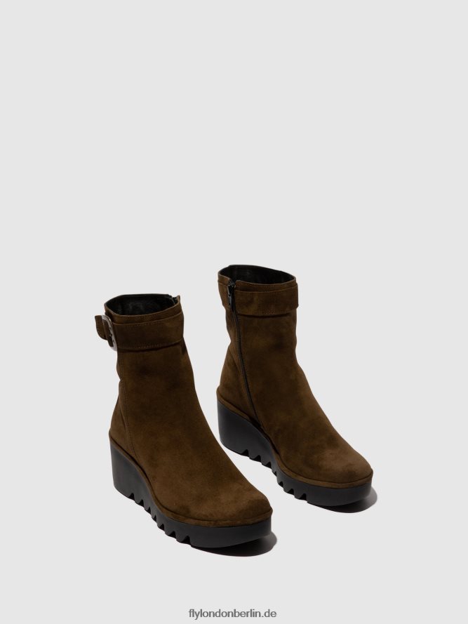 Frauen Fly London Schlamm Stiefeletten mit Reißverschluss bepp396 DP8RD861