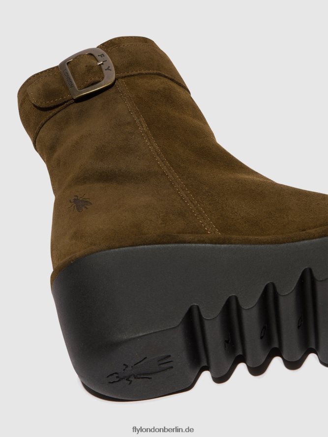 Frauen Fly London Schlamm Stiefeletten mit Reißverschluss bepp396 DP8RD861