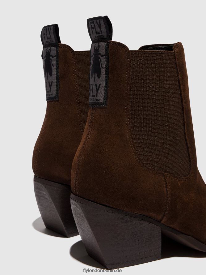 Frauen Fly London Schokolade Chelsea-Stiefeletten torm911 DP8RD8114