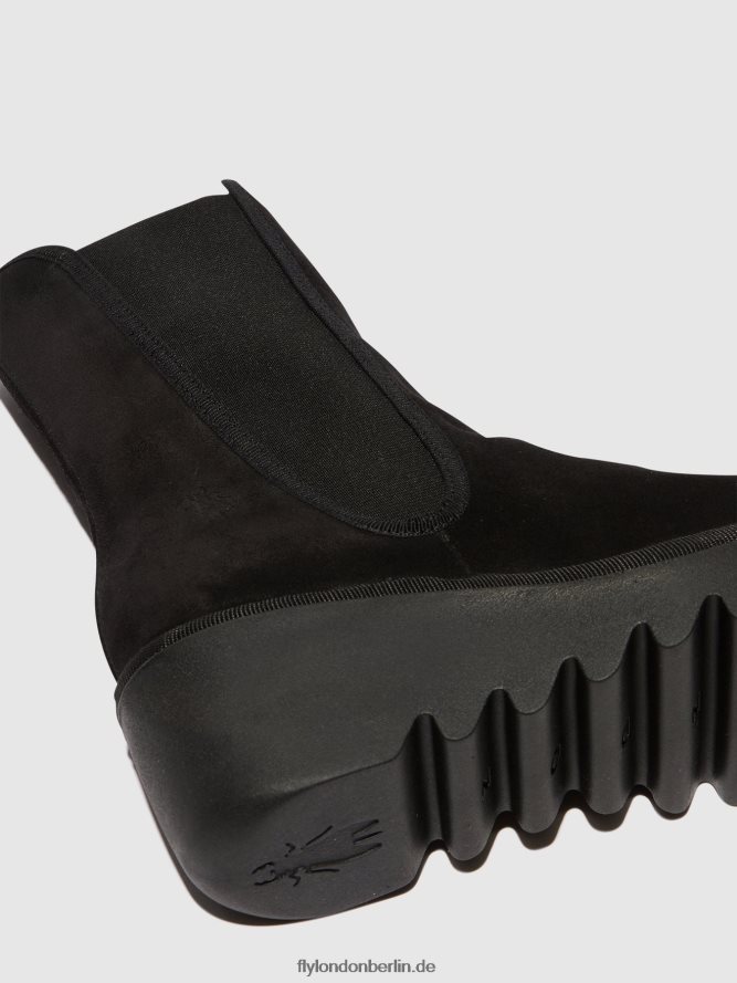 Frauen Fly London Schwarz Chelsea-Stiefeletten byro395 DP8RD8145