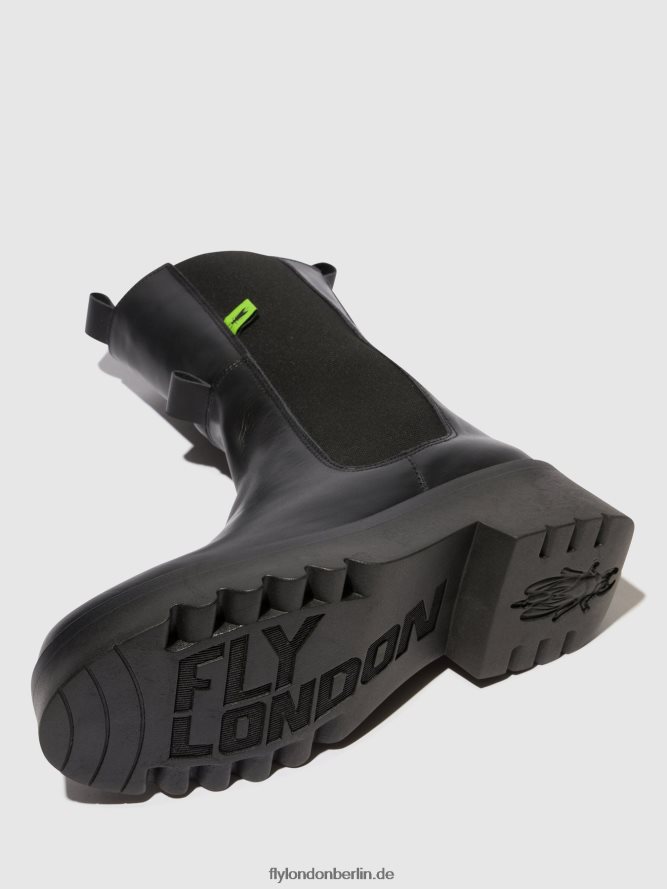 Frauen Fly London Schwarz Chelsea-Stiefeletten mide904 DP8RD8136