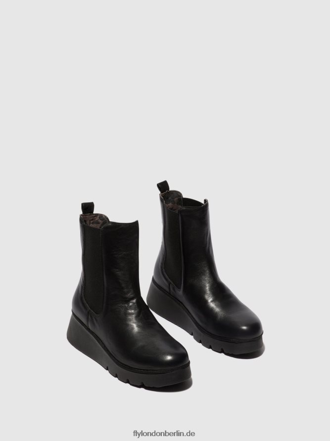 Frauen Fly London Schwarz Chelsea-Stiefeletten paty405 DP8RD89