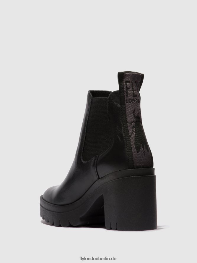 Frauen Fly London Schwarz Chelsea-Stiefeletten tope520 DP8RD8120