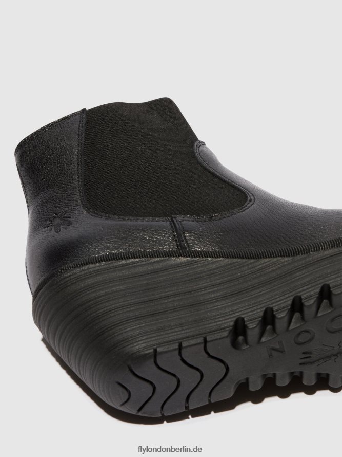 Frauen Fly London Schwarz Chelsea-Stiefeletten yade398 DP8RD87