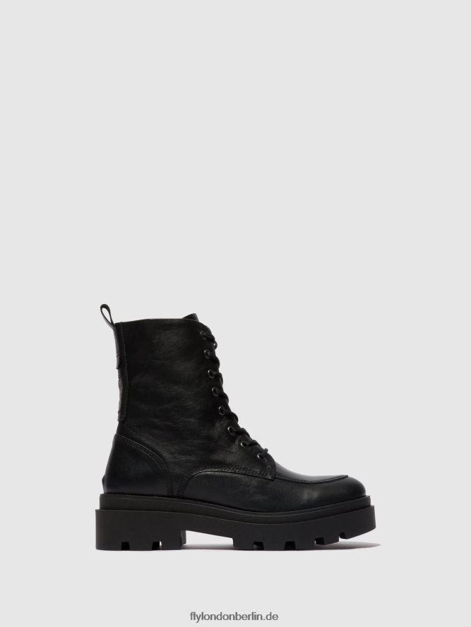 Frauen Fly London Schwarz Schnürstiefeletten jaye878 DP8RD8104