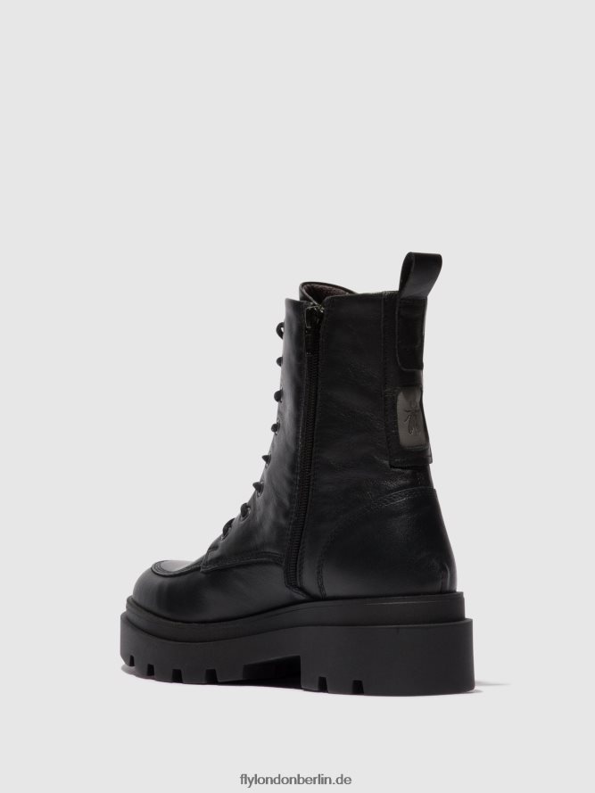 Frauen Fly London Schwarz Schnürstiefeletten jaye878 DP8RD8104
