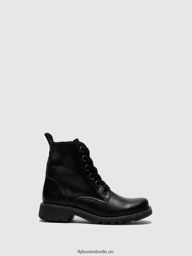 Frauen Fly London Schwarz Schnürstiefeletten ragi539 DP8RD8283