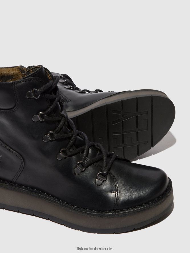 Frauen Fly London Schwarz Schnürstiefeletten roxy094 DP8RD887