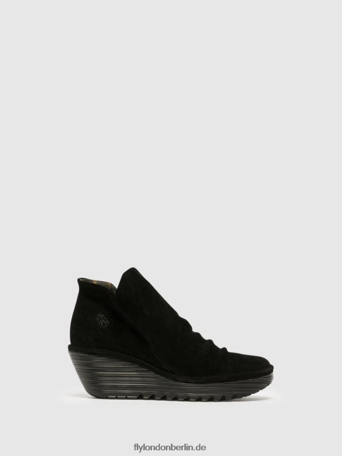 Frauen Fly London Schwarz Stiefeletten mit Reißverschluss DP8RD8279