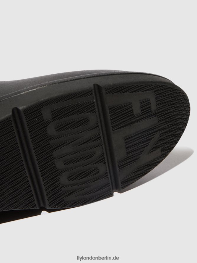 Frauen Fly London Schwarz Stiefeletten mit Reißverschluss nula550 DP8RD848