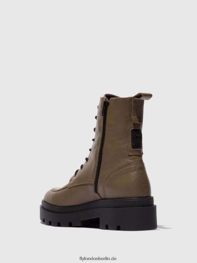 Frauen Fly London Taupe Schnürstiefeletten jaye878 DP8RD8101