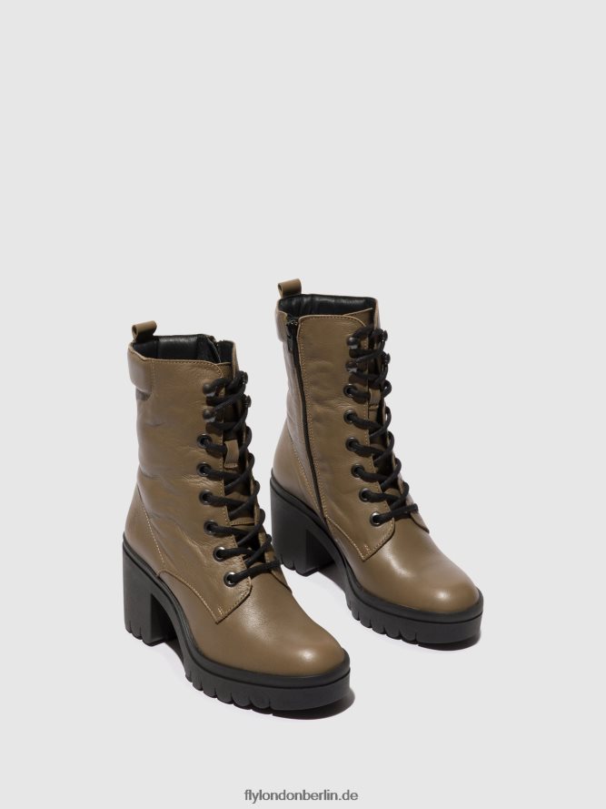 Frauen Fly London Taupe Schnürstiefeletten tiel642 DP8RD886