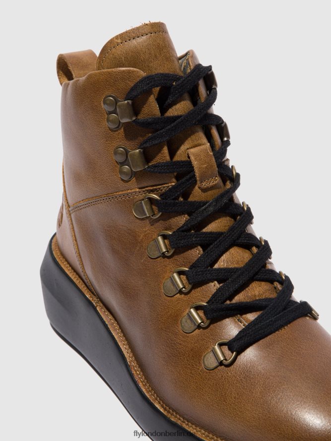 Frauen Fly London Teppich Kamel Schnürstiefeletten bika501 DP8RD8206
