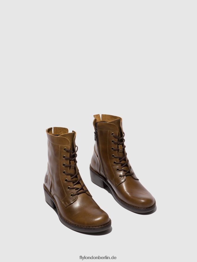 Frauen Fly London Teppich Kamel Schnürstiefeletten milu044 DP8RD8194