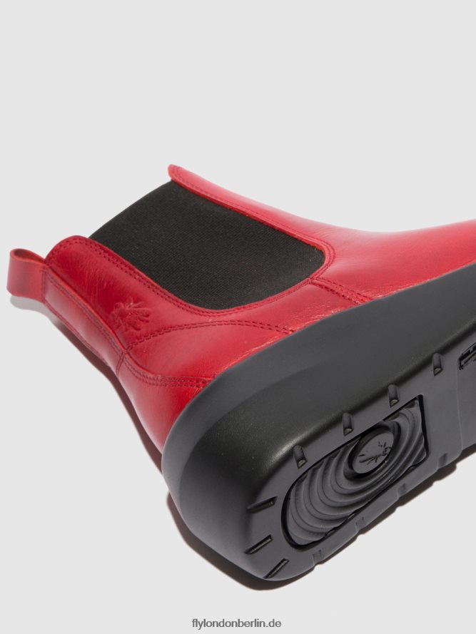 Frauen Fly London Teppich rot Chelsea-Stiefeletten bety502 DP8RD8230