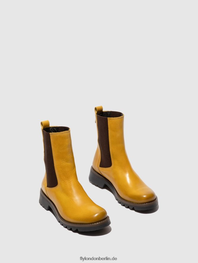 Frauen Fly London Teppichsenf Chelsea-Stiefeletten rein795 DP8RD8219