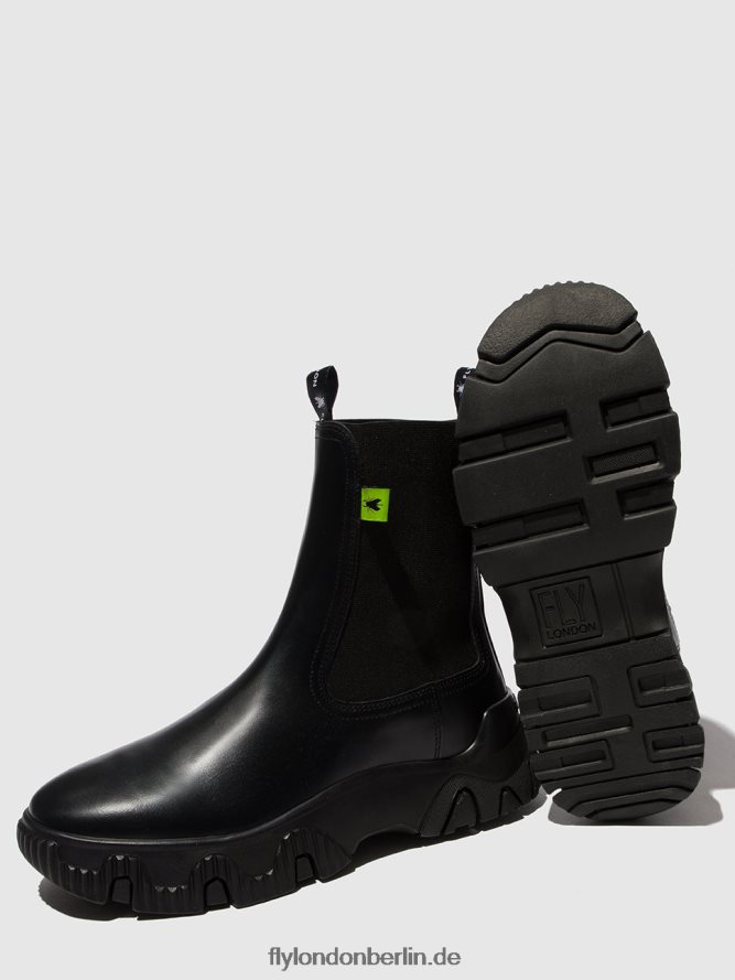 Frauen Fly London Tunderschwarz Chelsea-Stiefeletten faty885 DP8RD8159