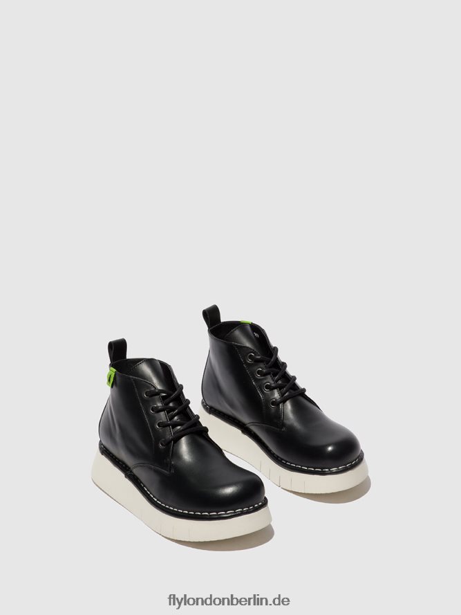 Frauen Fly London Tunderschwarz Schnürstiefeletten idda244 DP8RD8167