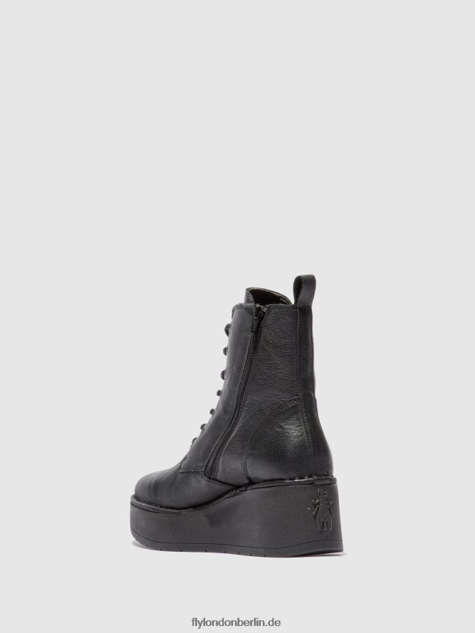 Frauen Fly London Verona schwarz Schnürstiefeletten hepe239 DP8RD8199