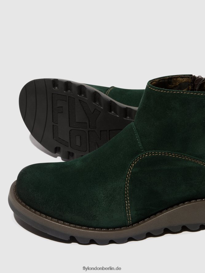 Frauen Fly London Waldgrün/Diesel Stiefeletten mit Reißverschluss sely918 DP8RD822