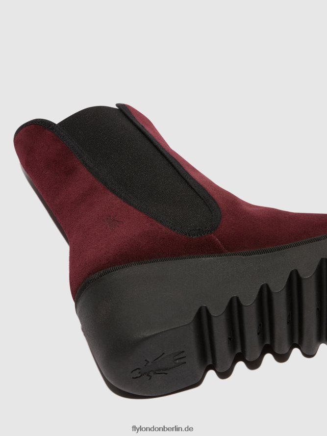 Frauen Fly London Wein Chelsea-Stiefeletten byro395 DP8RD8142