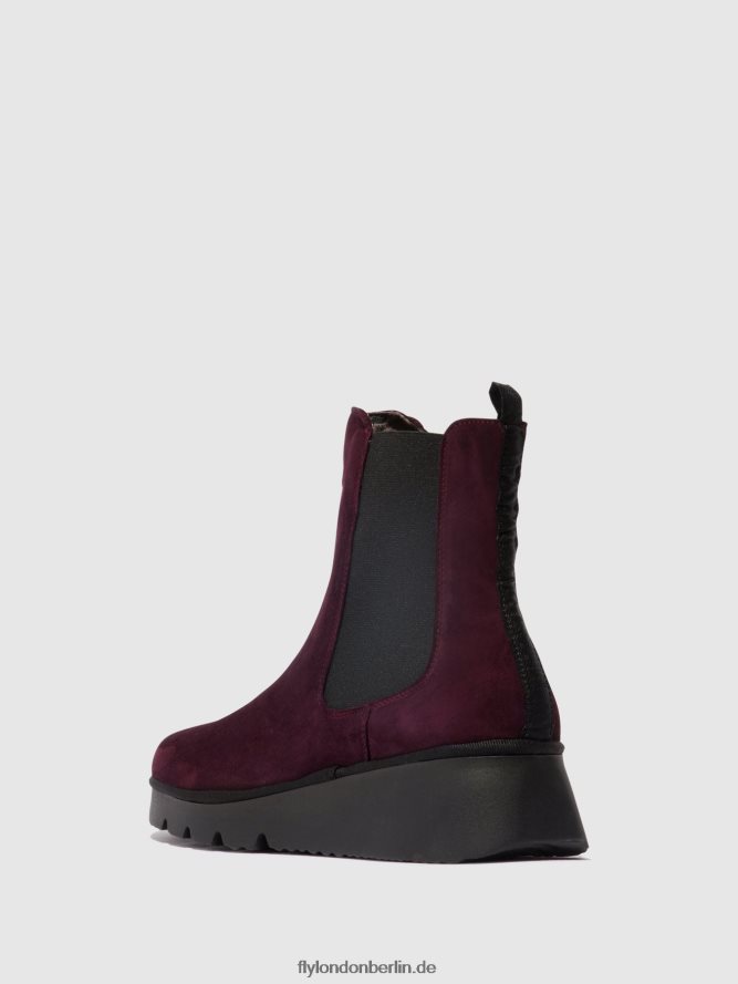 Frauen Fly London Wein Chelsea-Stiefeletten paty405 DP8RD8128
