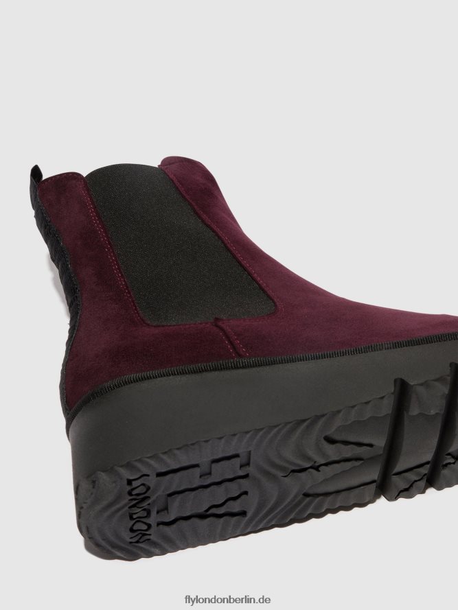 Frauen Fly London Wein Chelsea-Stiefeletten paty405 DP8RD8128