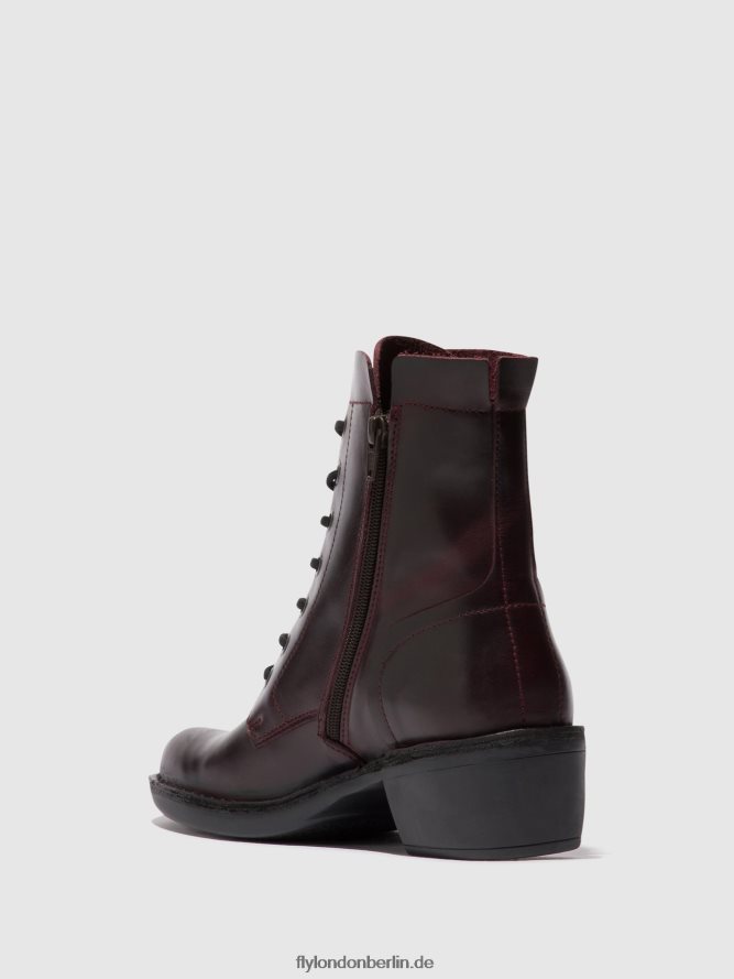 Frauen Fly London Wein Schnürstiefeletten milu044 DP8RD8100