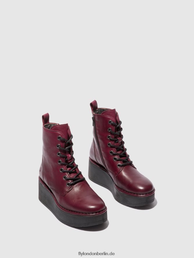Frauen Fly London Wein aus Verona Schnürstiefeletten hepe239 DP8RD8201