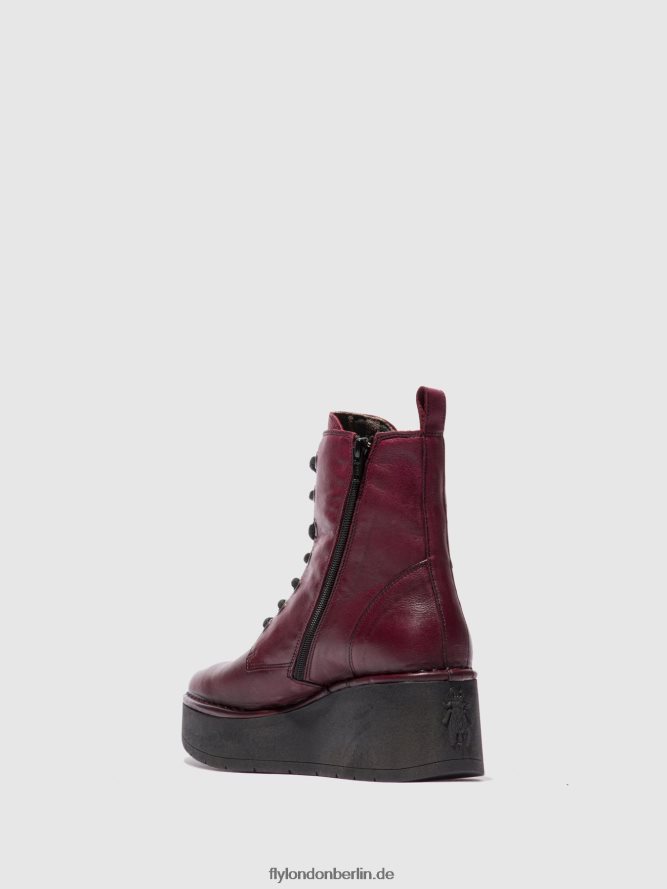 Frauen Fly London Wein aus Verona Schnürstiefeletten hepe239 DP8RD8201