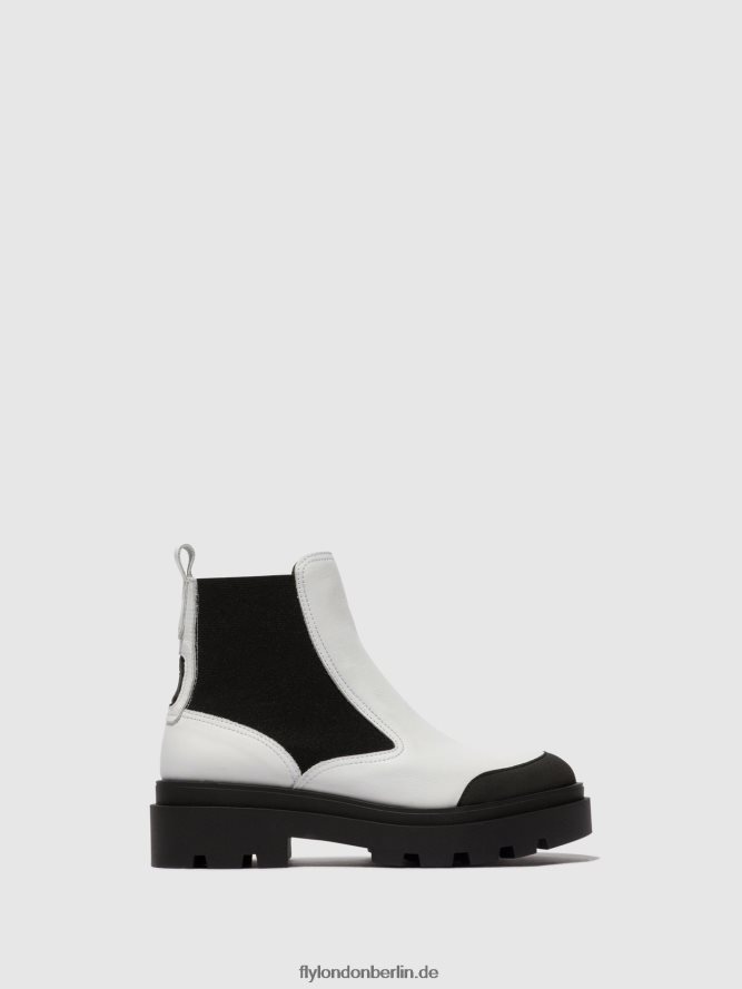 Frauen Fly London Weiss Chelsea-Stiefeletten jeba879 DP8RD8134