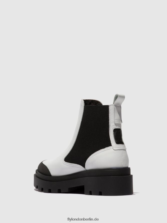 Frauen Fly London Weiss Chelsea-Stiefeletten jeba879 DP8RD8134
