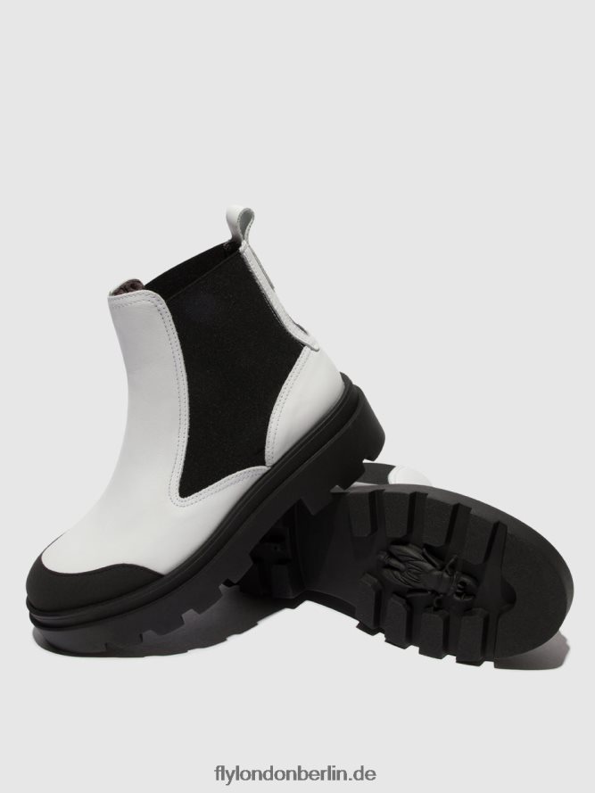 Frauen Fly London Weiss Chelsea-Stiefeletten jeba879 DP8RD8134