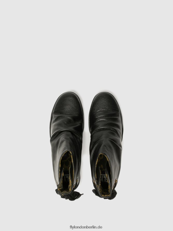 Frauen Fly London Yama schwarz Keilstiefeletten DP8RD816