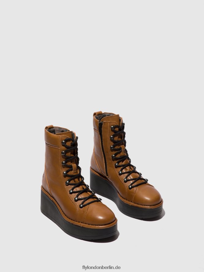 Frauen Fly London cuoio Schnürstiefeletten hand247 DP8RD8103