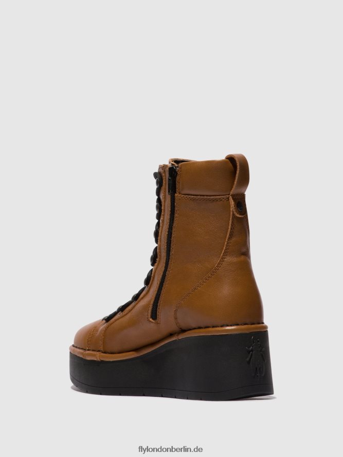 Frauen Fly London cuoio Schnürstiefeletten hand247 DP8RD8103