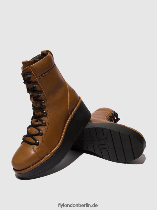 Frauen Fly London cuoio Schnürstiefeletten hand247 DP8RD8103
