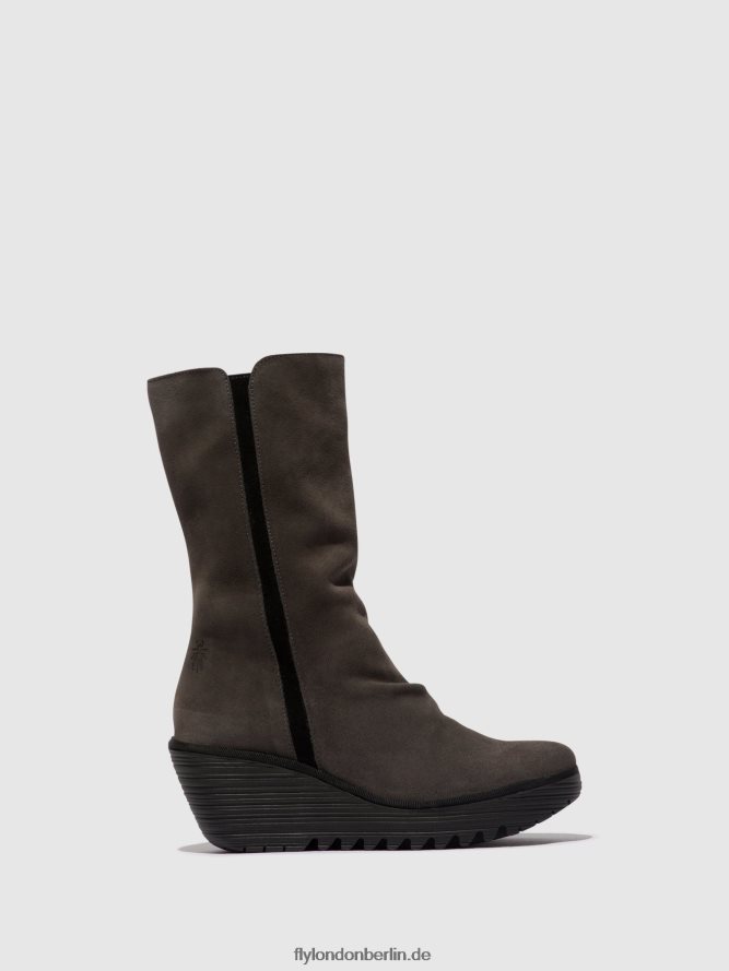 Frauen Fly London diesel/schwarz Stiefeletten mit Reißverschluss yemy408 DP8RD829