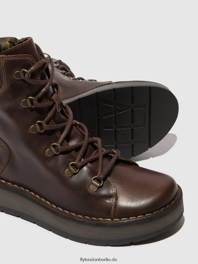 Frauen Fly London dk. braun Schnürstiefeletten roxy094 DP8RD888