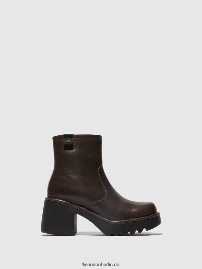 Frauen Fly London dk.taupe Stiefeletten mit Reißverschluss moge250 DP8RD852