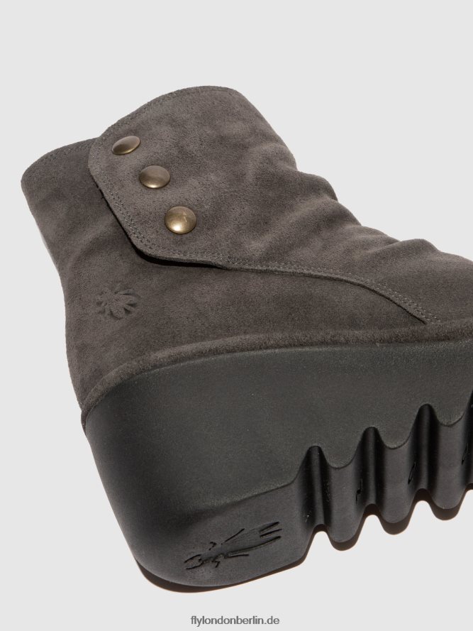 Frauen Fly London Öl-Wildleder-Diesel Stiefeletten mit Reißverschluss brom344 DP8RD8183