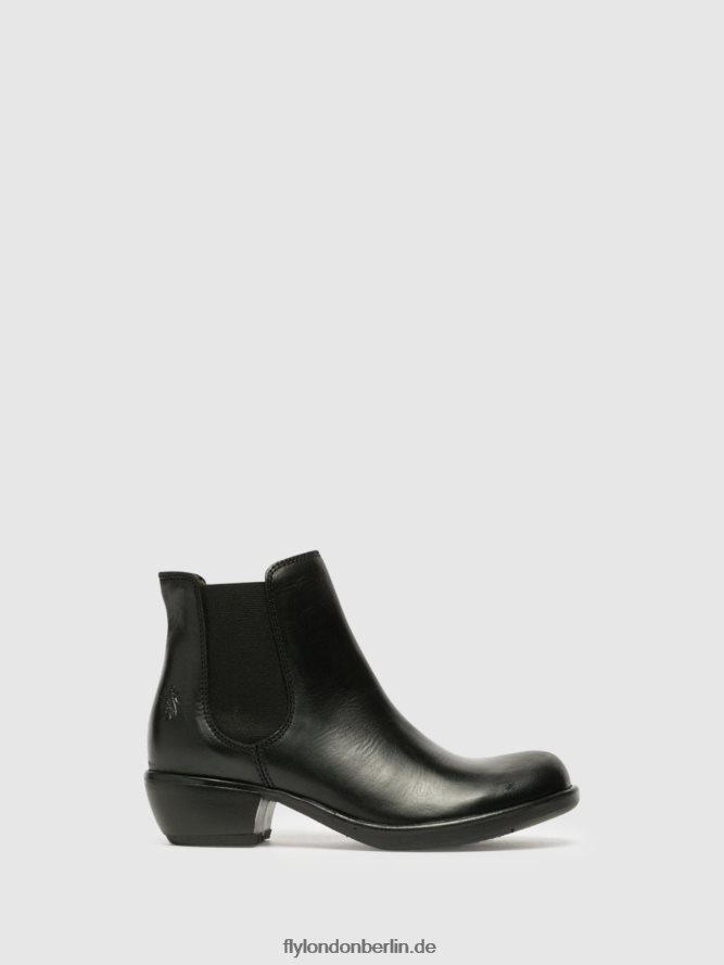 Frauen Fly London schwarz machen Chelsea-Stiefeletten DP8RD8267