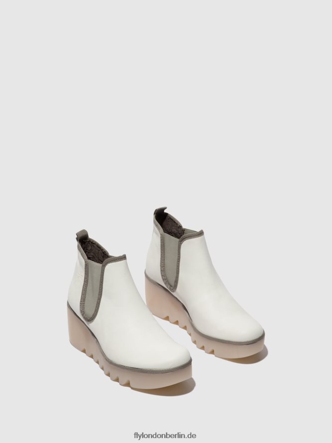 Frauen Fly London weiß (milchige Sohle) Chelsea-Stiefeletten byne349 DP8RD8144