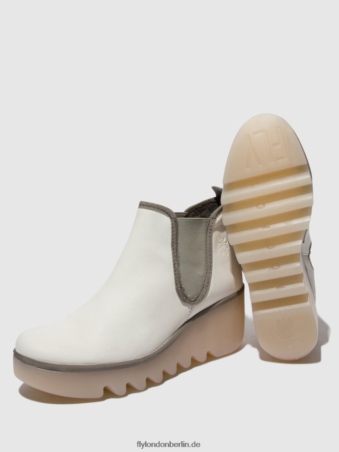 Frauen Fly London weiß (milchige Sohle) Chelsea-Stiefeletten byne349 DP8RD8144