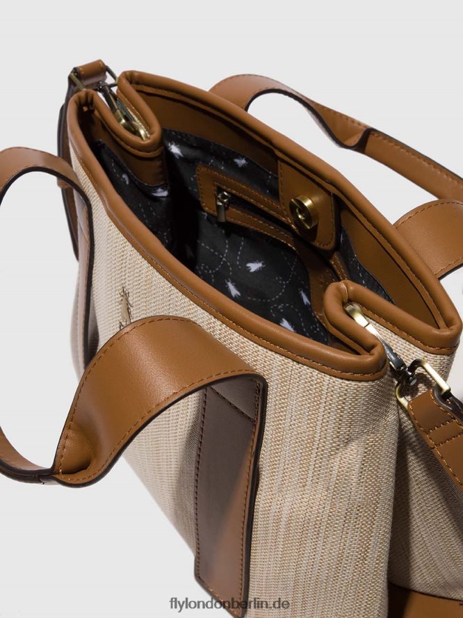 Frauen Fly London Sand/Kamel Handtaschentaschen dock733 DP8RD8783