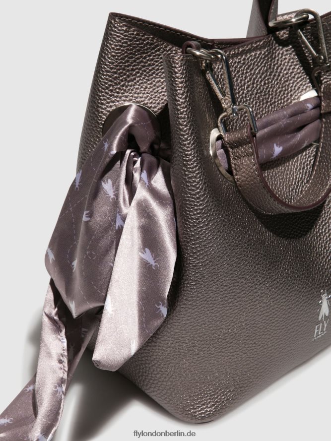 Frauen Fly London dunkles Silber Handtaschentaschen caia727 DP8RD8795