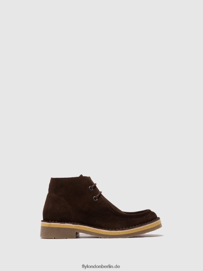 Männer Fly London Ölsuede (pflanzlicher) Mocca Schnürstiefeletten rodo076 DP8RD8810